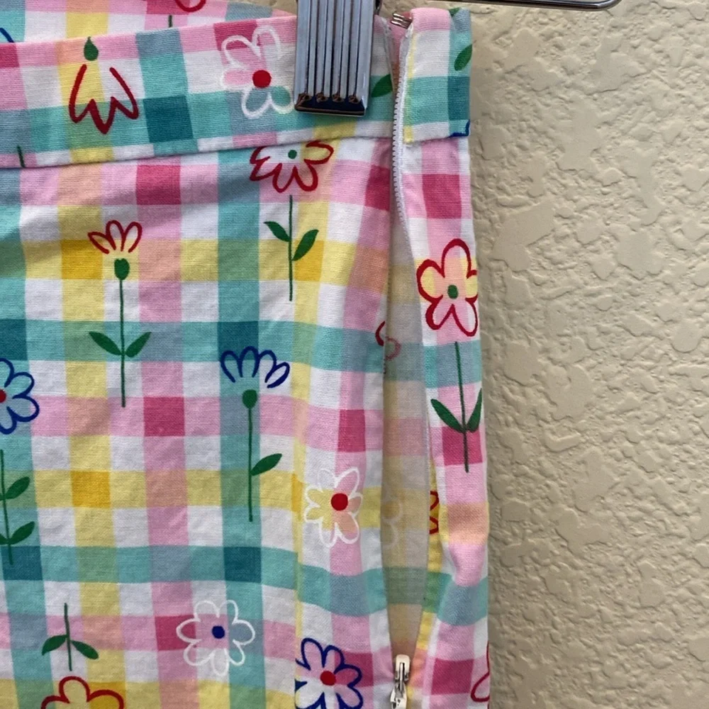 American Girl Picnic Time Multicolor Checkered Capri Pants. Size 7. 2001